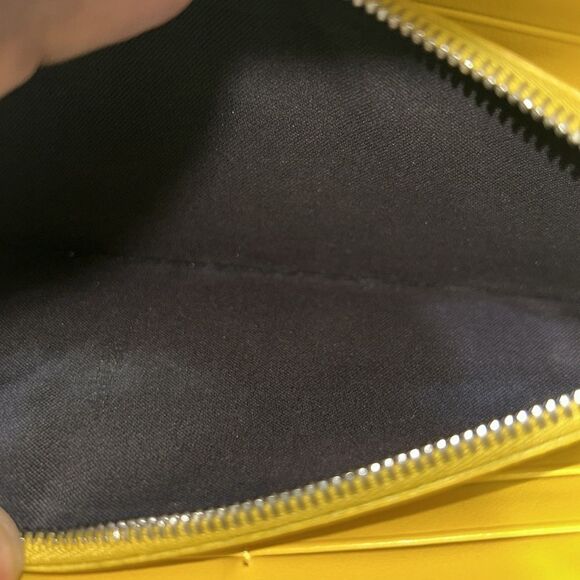 Authentic Fendi Leather Yellow & Brown FF Continental Long Wallet. - Picture 6 of 17